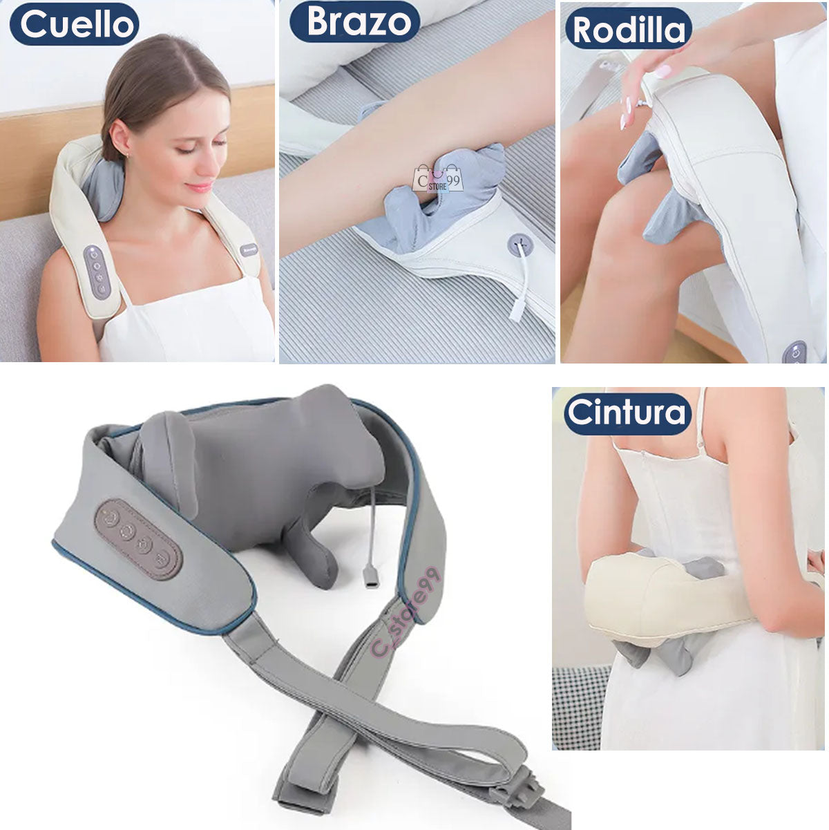 &FlexSage™ 3D- Masajeador Inteligente Cuello, Espalda y Piernas