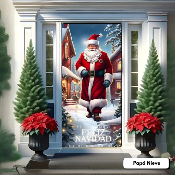 🎅🏻FORRO NAVIDEÑO  PUERTA - NAVIPUERTA 🎄🚪