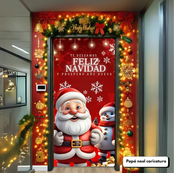 🎅🏻FORRO NAVIDEÑO  PUERTA - NAVIPUERTA 🎄🚪