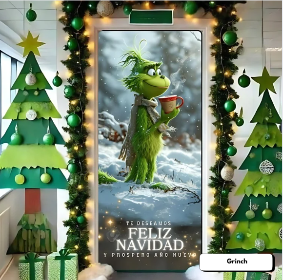 🎅🏻FORRO NAVIDEÑO  PUERTA - NAVIPUERTA 🎄🚪