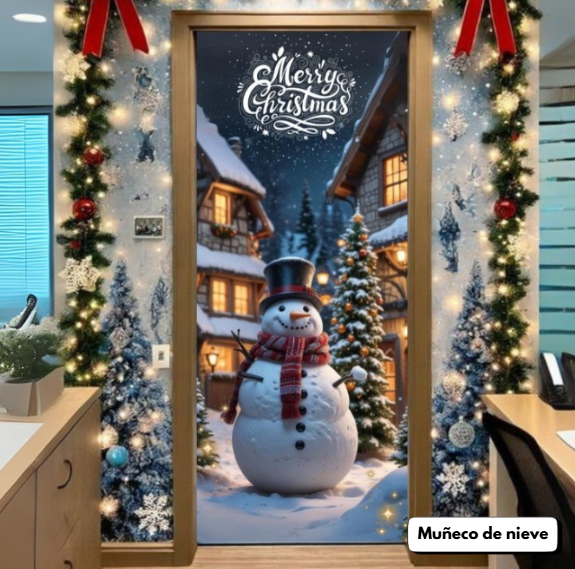 🎅🏻FORRO NAVIDEÑO  PUERTA - NAVIPUERTA 🎄🚪