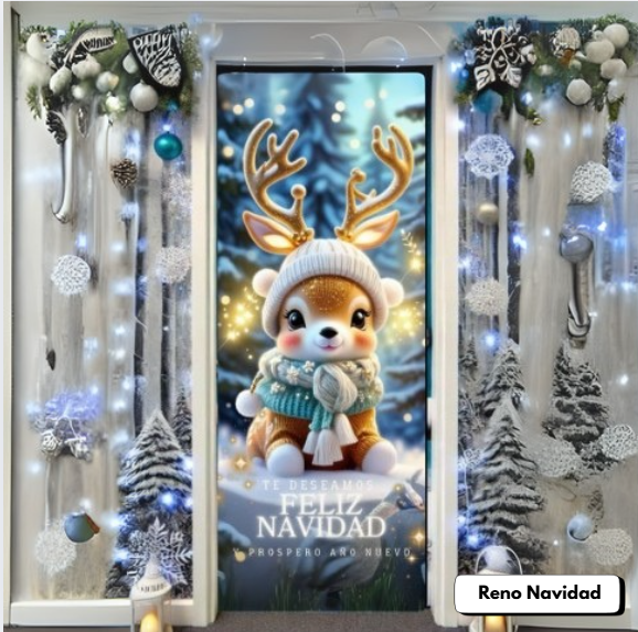 🎅🏻FORRO NAVIDEÑO  PUERTA - NAVIPUERTA 🎄🚪