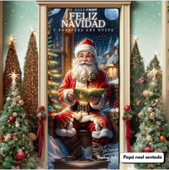 🎅🏻FORRO NAVIDEÑO  PUERTA - NAVIPUERTA 🎄🚪