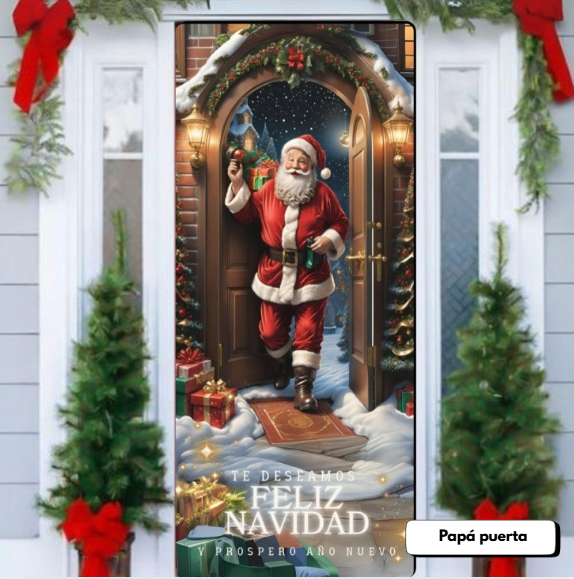 🎅🏻FORRO NAVIDEÑO  PUERTA - NAVIPUERTA 🎄🚪