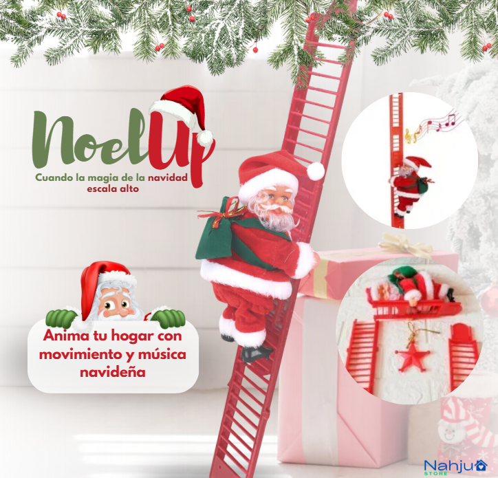 Papá Noel Sube y baja Escalera - NoelUp - La magia de la navidad escala alto 🎅🏻🎄