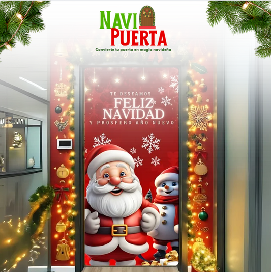 🎅🏻FORRO NAVIDEÑO  PUERTA - NAVIPUERTA 🎄🚪