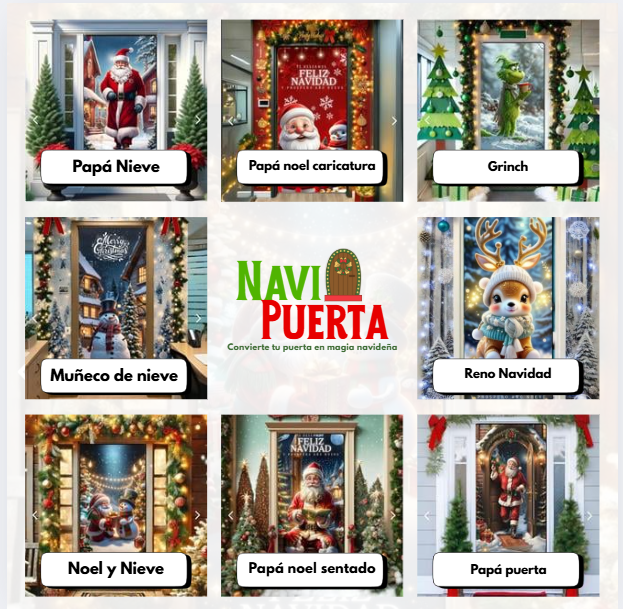 🎅🏻FORRO NAVIDEÑO  PUERTA - NAVIPUERTA 🎄🚪