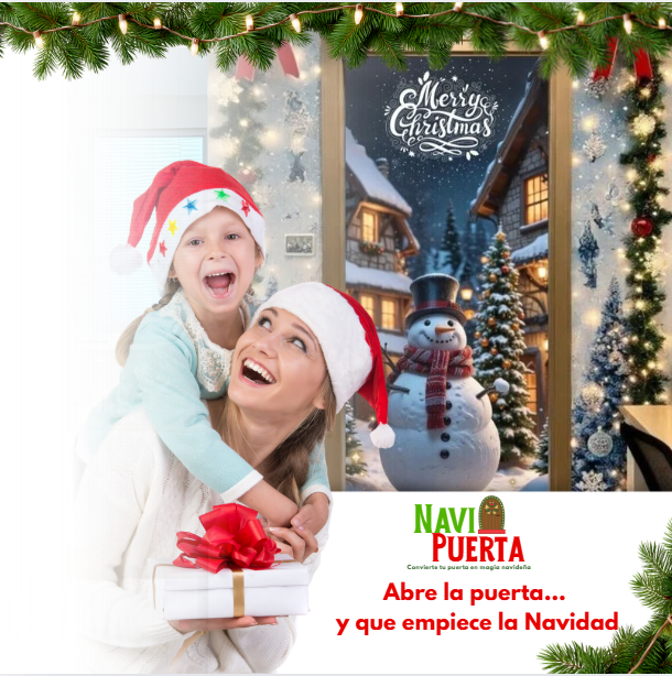 🎅🏻FORRO NAVIDEÑO  PUERTA - NAVIPUERTA 🎄🚪