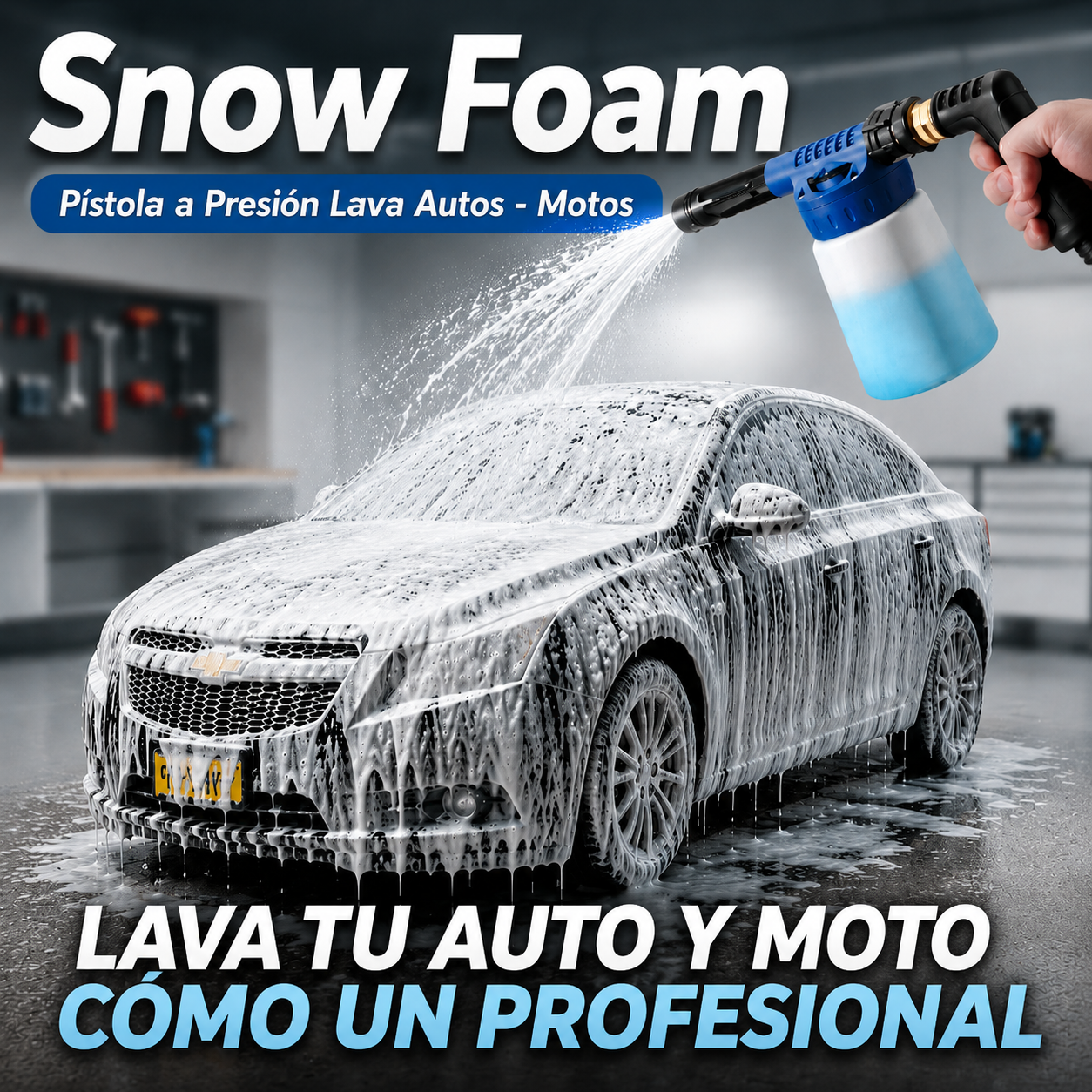 Pistola a Presión Lava Autos- Motos Snow Foam🫧🚘