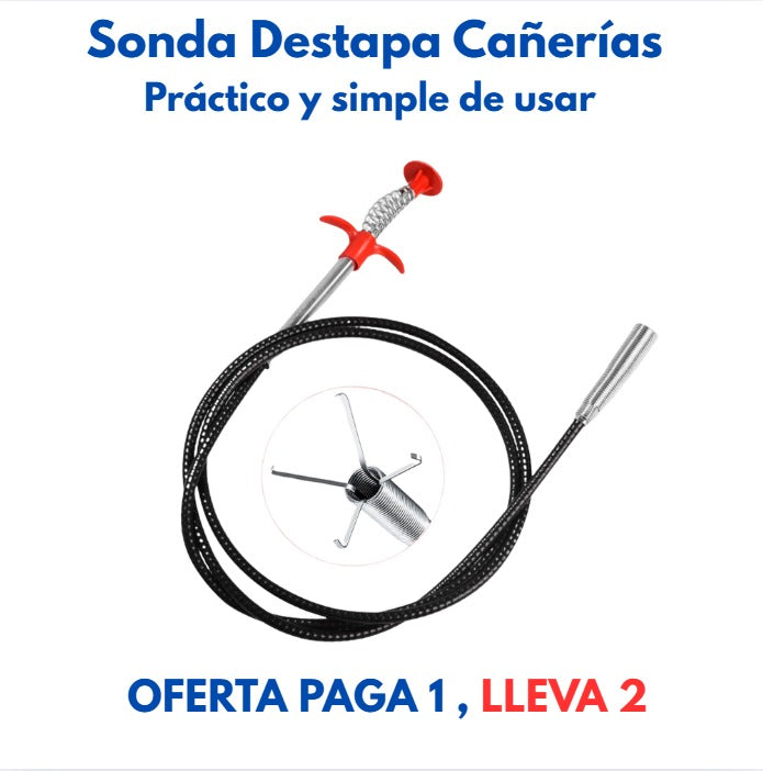 SONDA DESTAPA CAÑERIAS - 1.40 MT X 2 UNIDADES