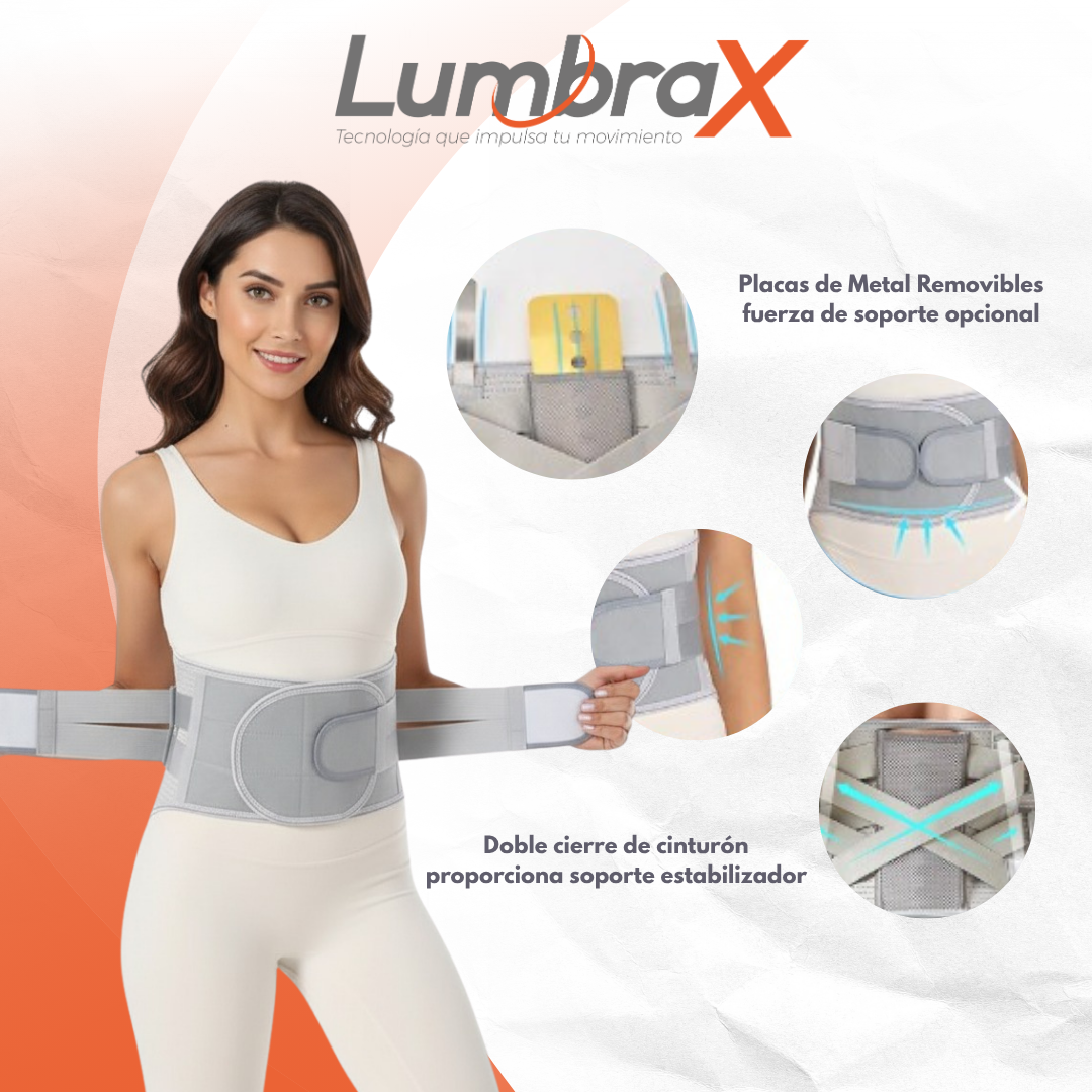*LumbraX - Faja Cinturón Soporte Lumbar, Corrector De Postura