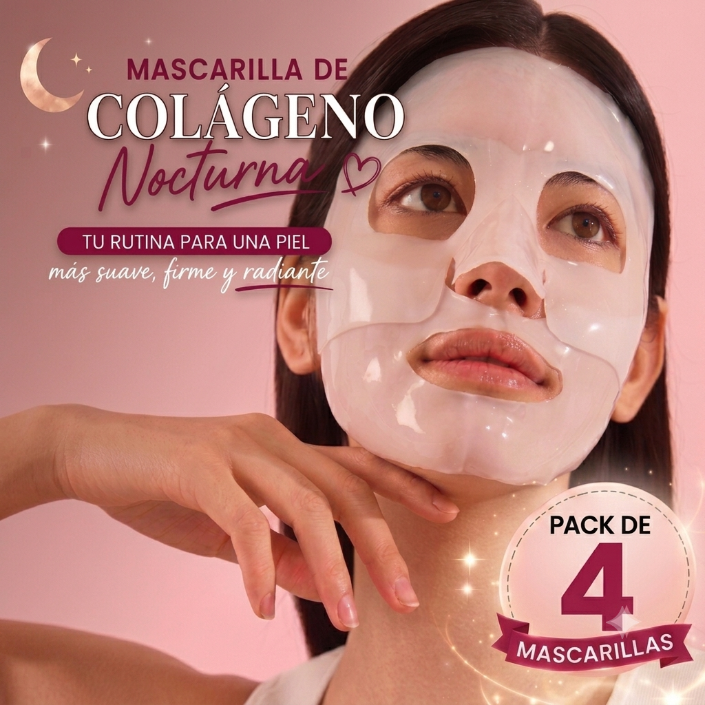 Pack de 4 Mascarillas Rejuvenecedoras- Bio Collagen Coreano