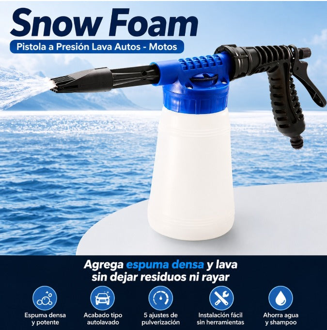 Pistola a Presión Lava Autos- Motos Snow Foam🫧🚘