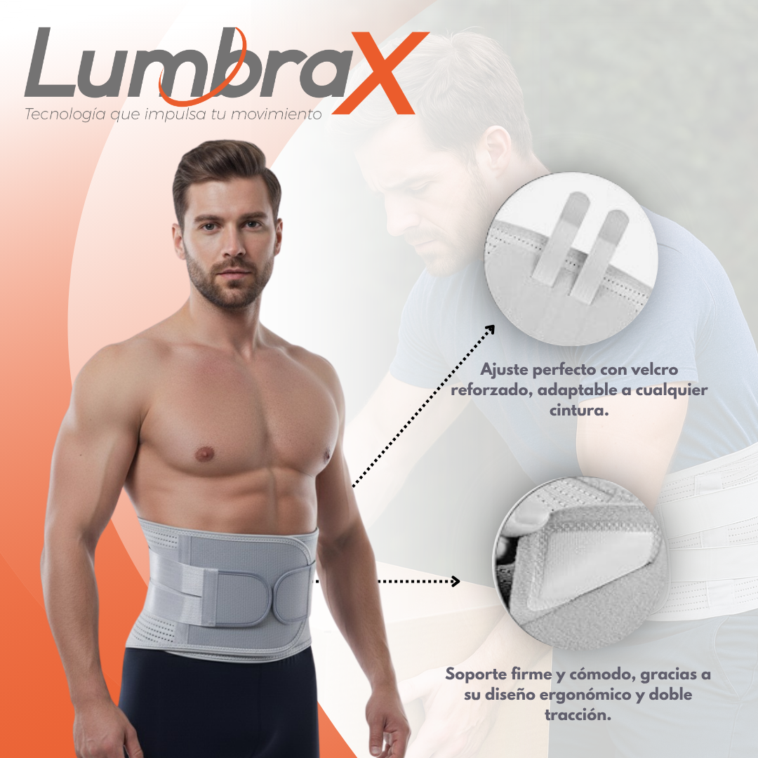 *LumbraX - Faja Cinturón Soporte Lumbar, Corrector De Postura