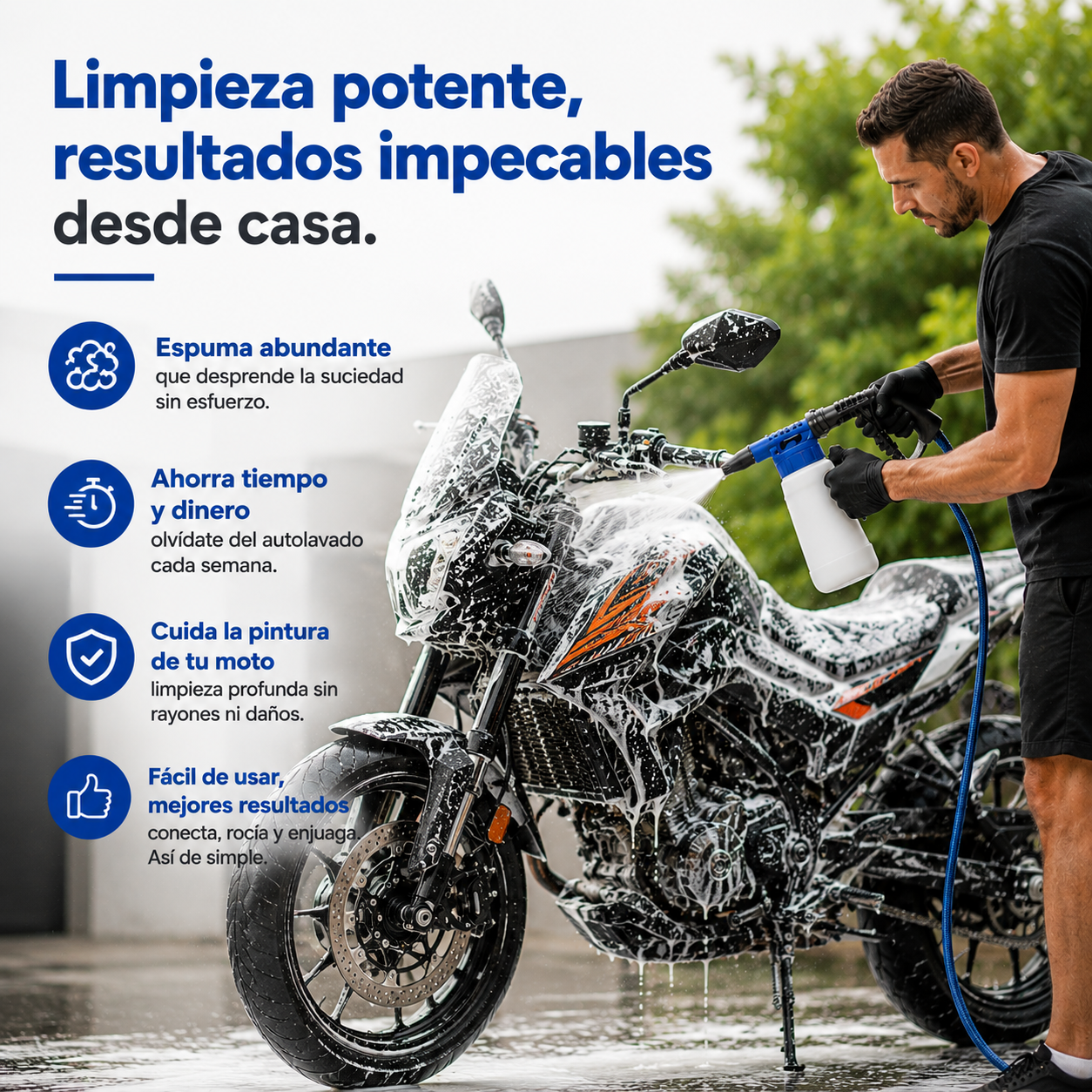 Pistola a Presión Lava Autos- Motos Snow Foam🫧🚘