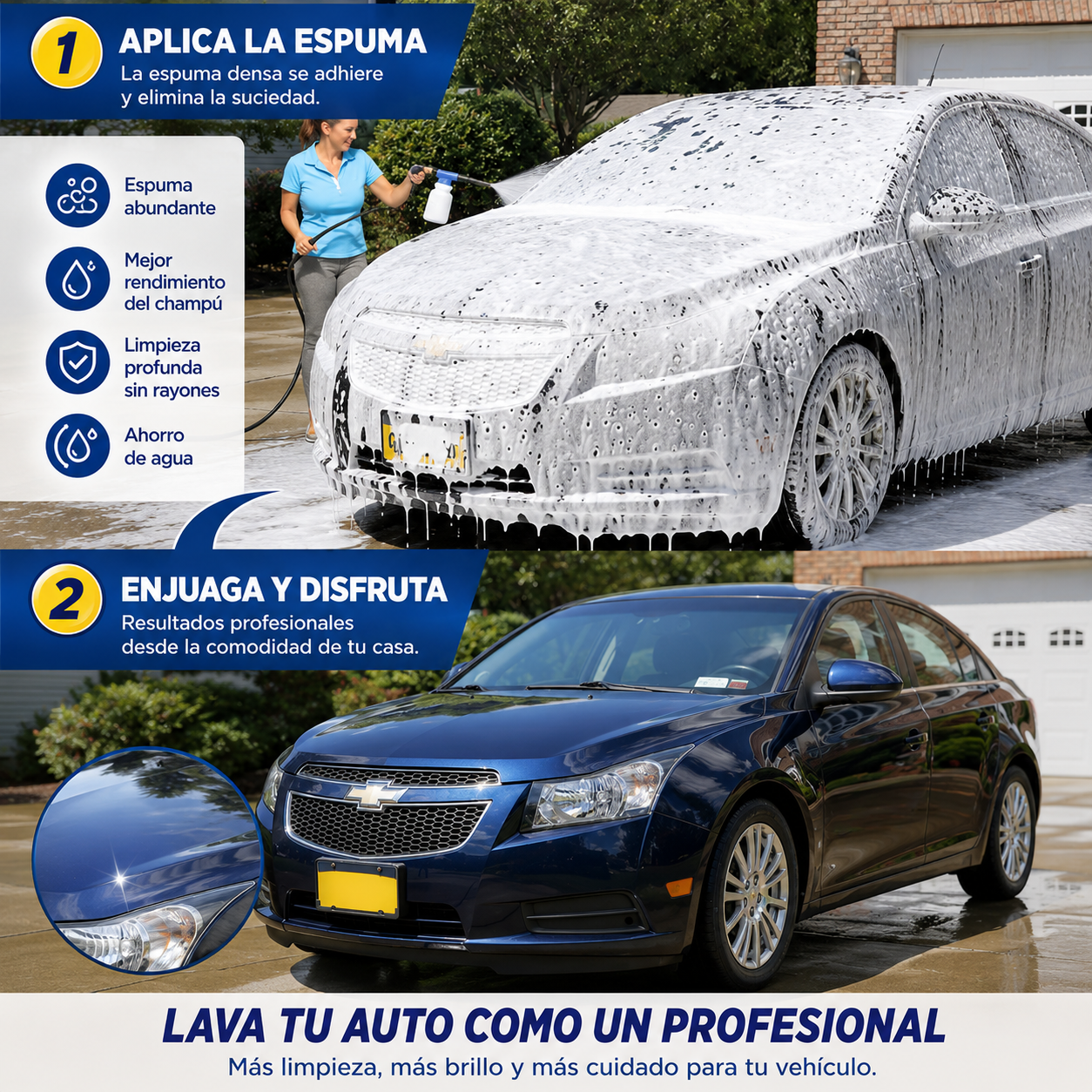 Pistola a Presión Lava Autos- Motos Snow Foam🫧🚘