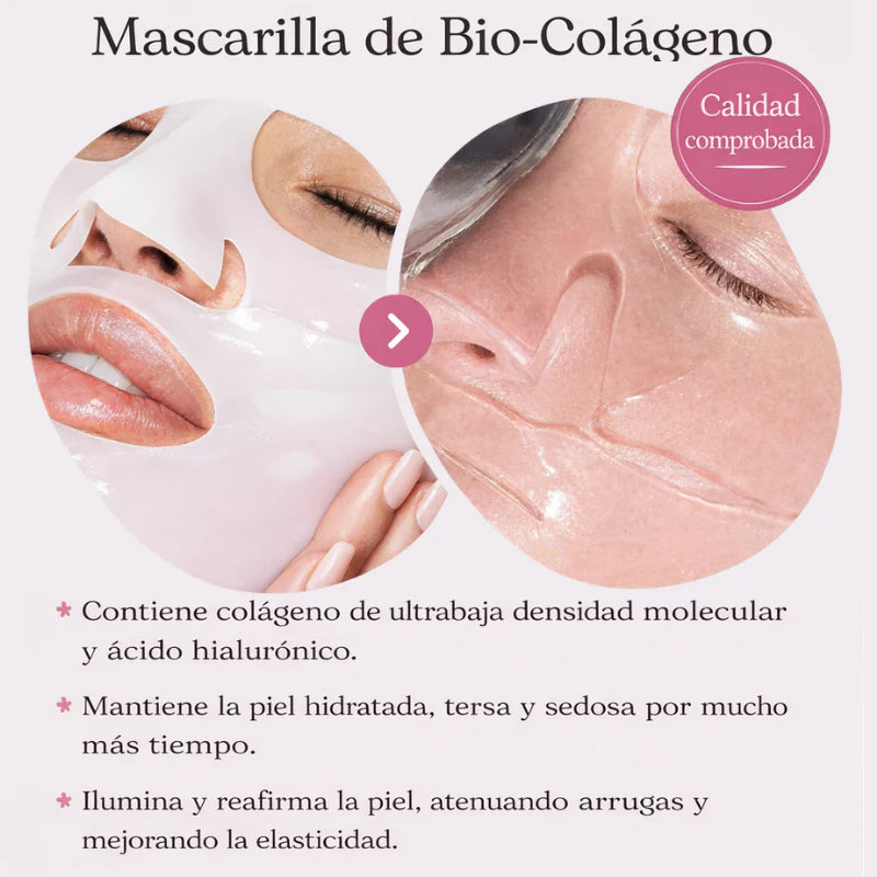 Pack de 4 Mascarillas Rejuvenecedoras- Bio Collagen Coreano