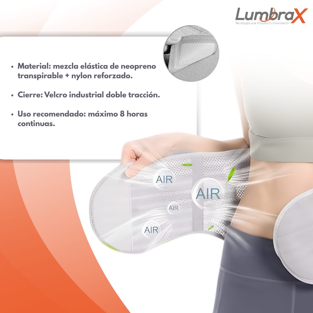 *LumbraX - Faja Cinturón Soporte Lumbar, Corrector De Postura
