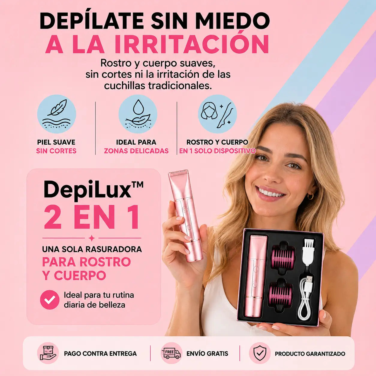 Rasuradora Eléctrica DepiLux™✨2 en 1