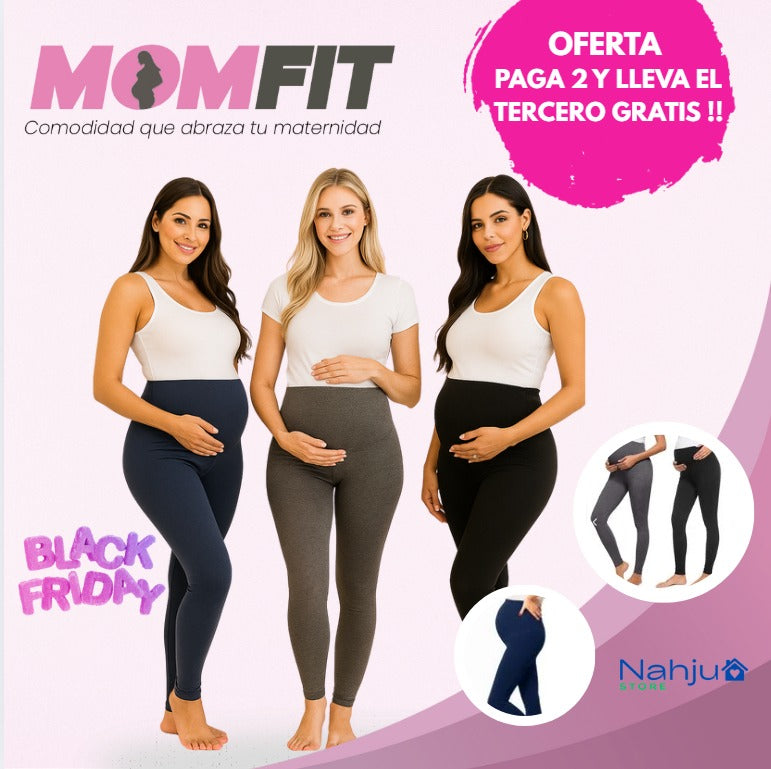 Leggins Materno Momfit- PAGA 2 LLEVA EL TERCERO GRATIS🤰🏻