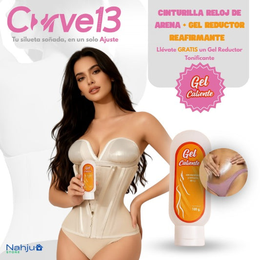 Cinturilla Reloj de Arena 13 Varillas - Curve 13 + Regalo Gel Reductor