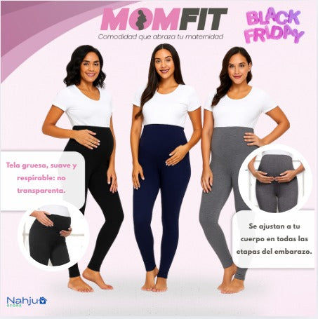 Leggins Materno Momfit- PAGA 2 LLEVA EL TERCERO GRATIS🤰🏻