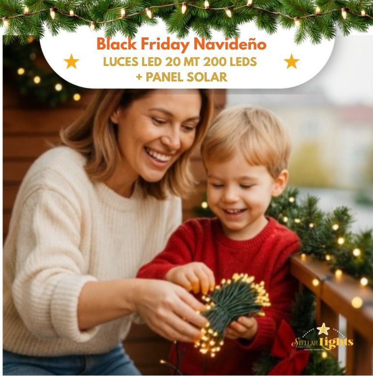 Stellar Lights - Paga 1, Lleva 2 -Luces Navideñas -  200 Leds-20 MTS + Control🎄💫
