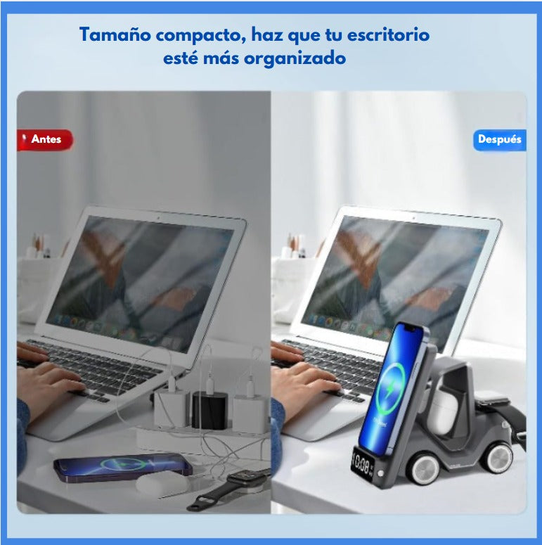Cargador Inalambrico 3 en 1 montacargas