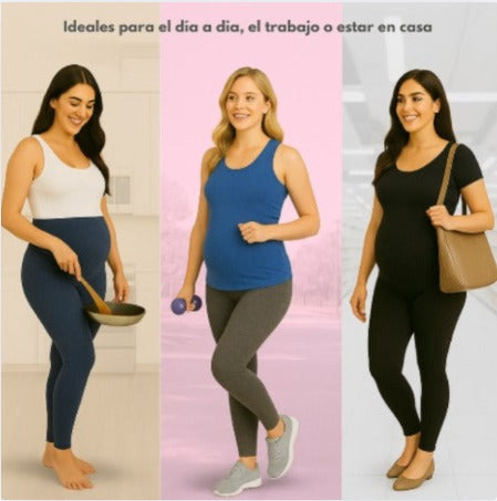 Leggins Materno Momfit- PAGA 2 LLEVA EL TERCERO GRATIS🤰🏻
