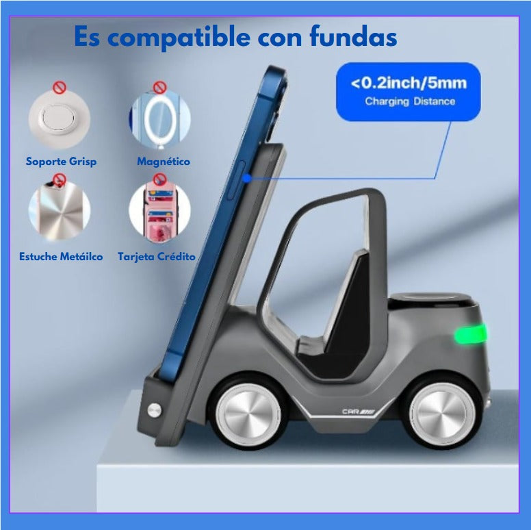 Cargador Inalambrico 3 en 1 montacargas