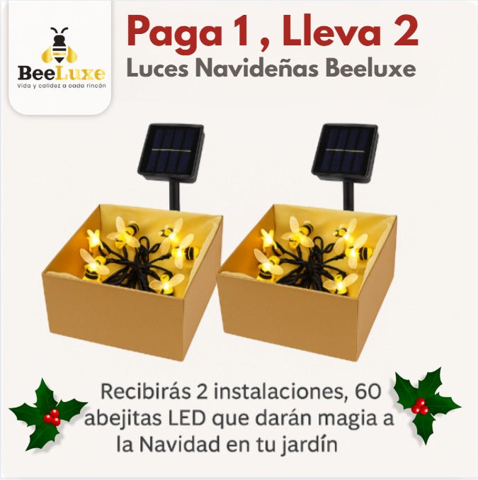 BeeLuxe - Instalacion Navideña De Abejas Led Solar 🐝🌲PAGA 1 - LLEVA 2