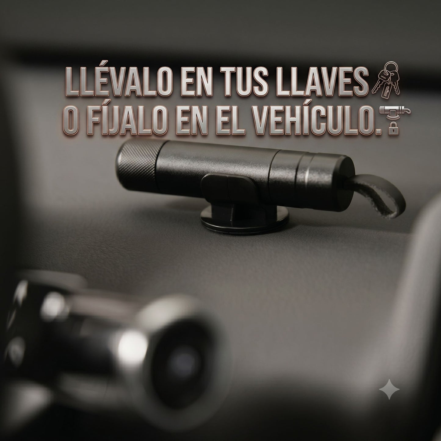 QuickEscape Pro — Llavero de protección de auto 2 en 1