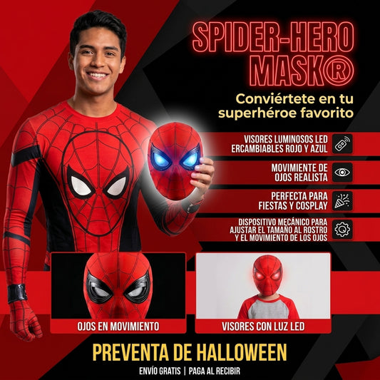Spider-Hero Mask® - “Conviértete en tu superhéroe favorito - Preventa exclusiva de Halloween ”🕷️🕸️