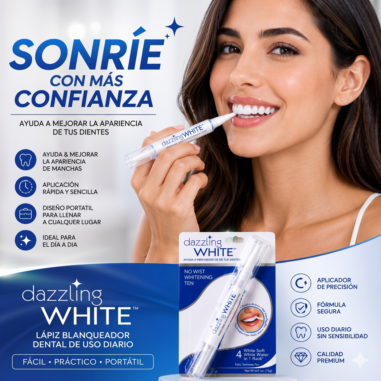 Blanqueador dental Dazzling White👄