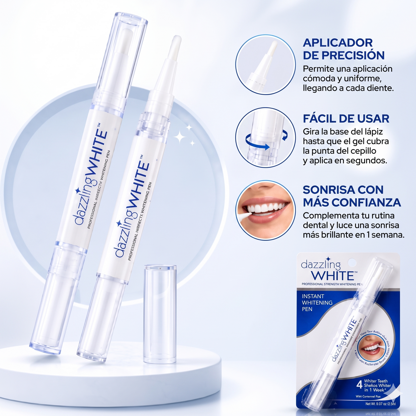 Blanqueador dental Dazzling White👄