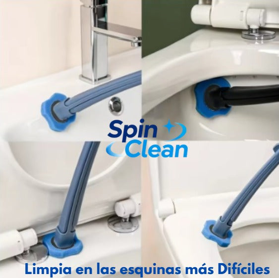Escobilla para Baños Spin Clean® - La Original - con Esponjas Desechables