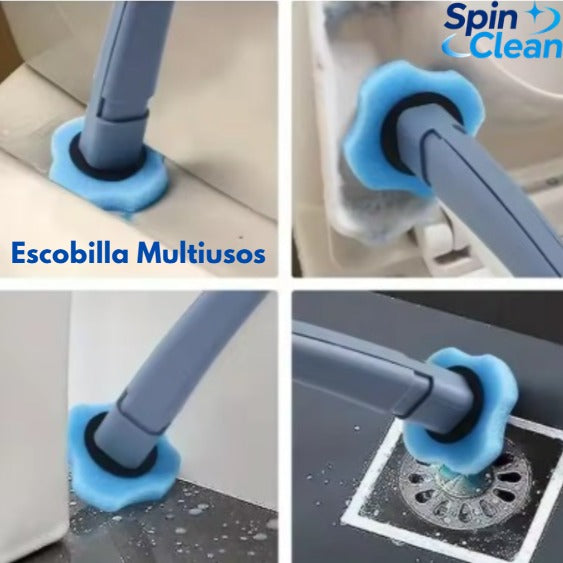 Escobilla para Baños Spin Clean® - La Original - con Esponjas Desechables