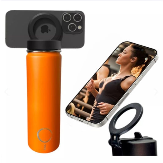 Termo con soporte magnético para celular