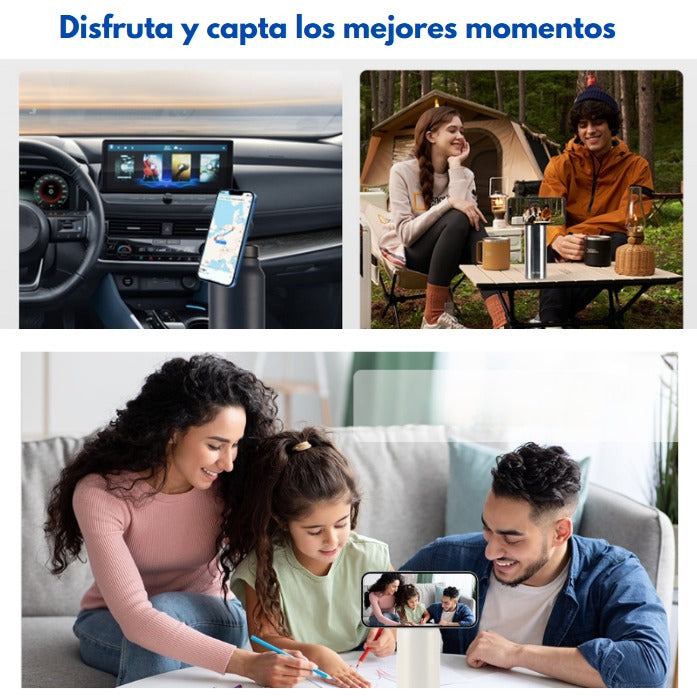 Termo con soporte magnético para celular