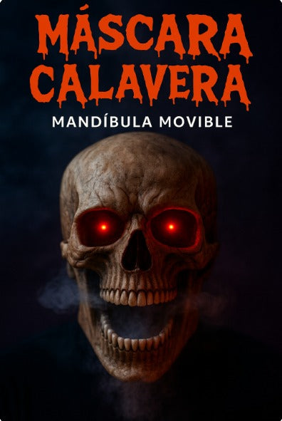 Máscara calavera mandíbula movimiento💀