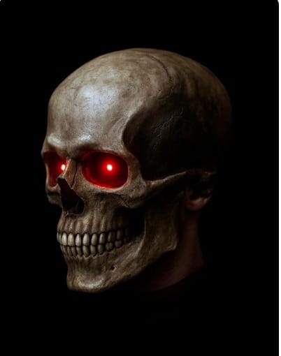 Máscara calavera mandíbula movimiento💀