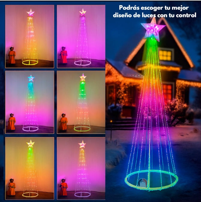 Árbol De Navidad Cónico LED Con Control