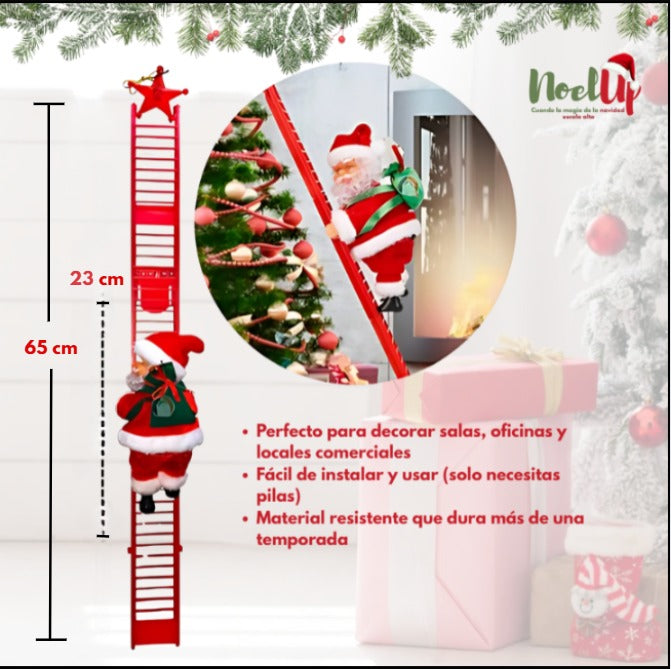 Papá Noel Sube y baja Escalera - NoelUp - La magia de la navidad escala alto 🎅🏻🎄
