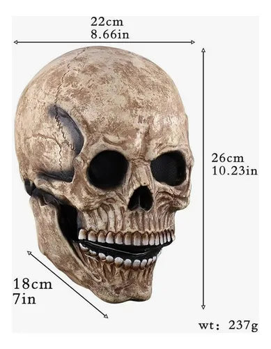 Máscara calavera mandíbula movimiento💀