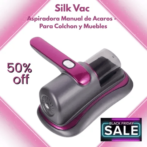 Silk Vac - Aspiradora Manual de Acaros -  Para Colchon y Muebles